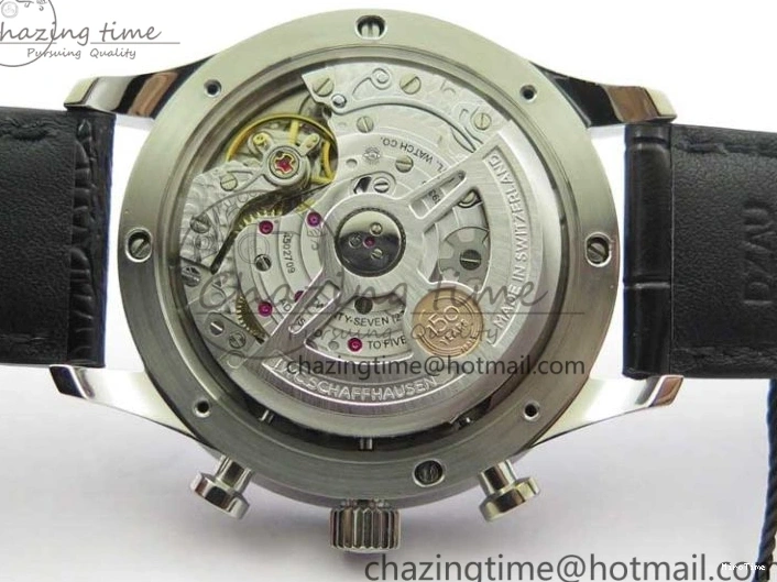 MIROTIME 0325 WeatherProof Portugieser Chronograph Edition “150 Years” IW371602 ZF 1:1 Best Edition White Dial on Black Leather Strap A7750 (Slim Movement) 7120